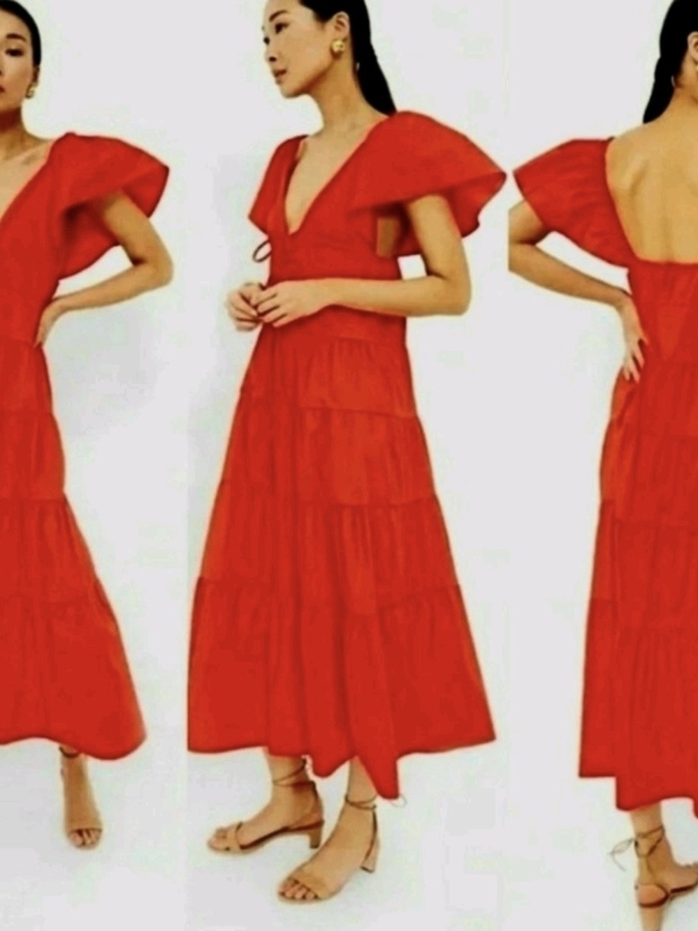 New O.P.T. One Pretty Time Tuckernuck Tiered Flowy Maxi Dress Boho Summer Dress